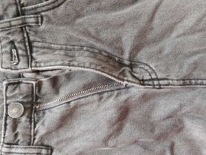 Gray Wash Denim Jeans