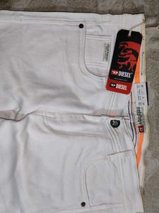 Diesel White Denim Jeans Size- 30