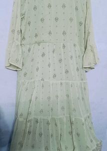 Lime Green Tiered Maxi Dress