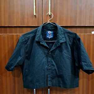 Black Button-Down Shirt