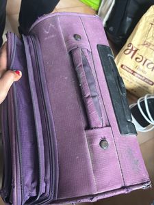 American tourist traveling bag