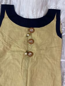 khaki straight Kurti