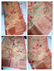 🥳OFFER PRICE!! Tissue Fancy Saree