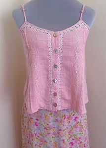 100% COTTON PINK CAMI