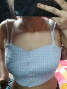 Cute Gingham Crop Top