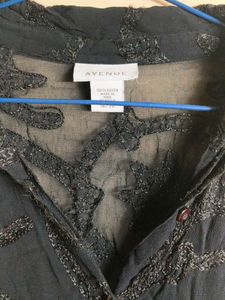Vintage Sheer Button-Down Top