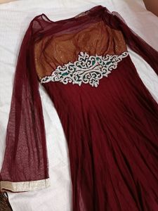 Party Wear Women Long Net Gown Dress