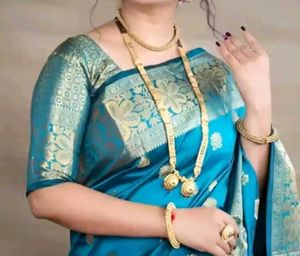 Blue Banarasi Kanjivaram Silk Saree