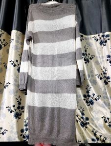 Korean Striped Sweater Dress