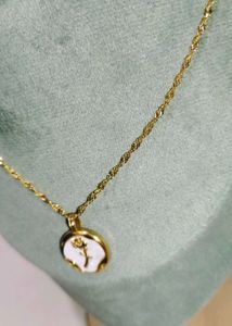 Stamped Flower Necklace