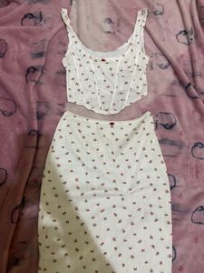 Floral Corset &amp; Skirt Set