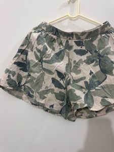 Beach Leafy Loose Fit Shorts, Waist- 30