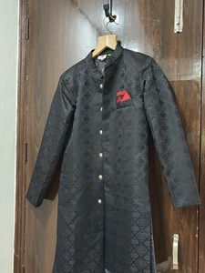 Black Sherwani With pajamas