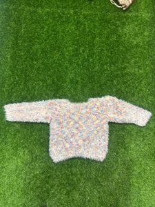 Fuzzy Rainbow Cardigan