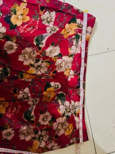 Floral Print Pink  Kurti Palazzo Set