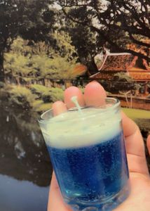 Blue Ombre Shot Glass Candle