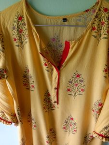 Sale Price Slashed..Yellow Cotton Kurta Combo