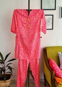 Pink Kurta Coord Set