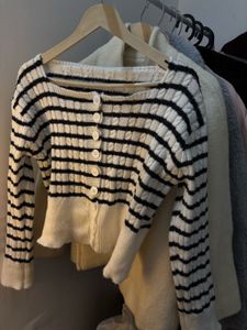 Striped Knit Cardigan