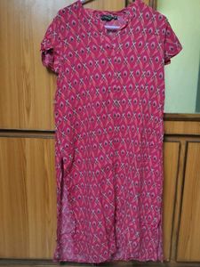 Pink Printed Kurta