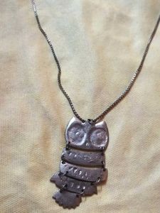 Vintage Owl Pendant Necklace