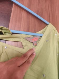 Lime Green Backless Blouse / Crop Top (Women)