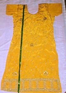 Yellow Salwar Kameez Bottom Silk