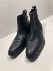 Zara Black Leather Chelsea Boots 🥾👢ORIGINAL 43si