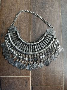 Boho Coin Necklace/unused