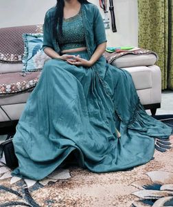 Lehenga Choli And Shrug Set
