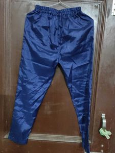 Embroidered Navy Blue Suit With Pajama