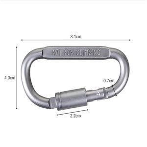 CAMPING EQUIPMENT ALUMINUM CARABINER HUNTING SURVIVAL KIT LOCK MOUNTAIN TRAVEL ACCESSORIES ( 1 PC )
