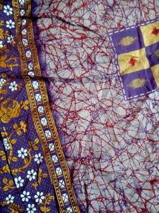 Vintage Batik Print Saree