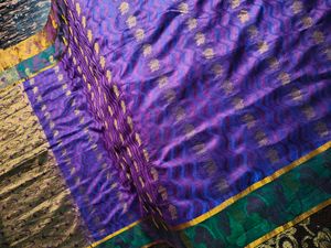 Pure silk Purple Kanchi Saree