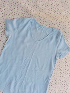 M Size Skyblue Top For Women