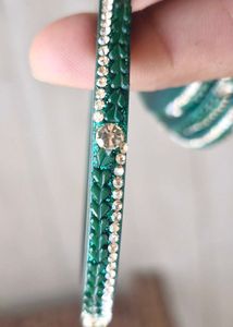 PURE LAAKH DARK GREEN BANGLES