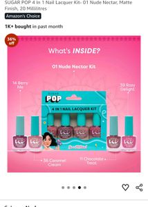 Sugar Pop 4 In 1 Nail Lacquer Kit