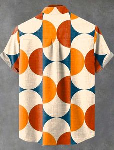 Retro Geometric Print Shirt