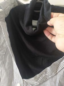 Striped Button-Down Top