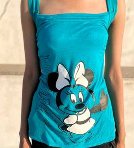 Mickey Mouse Square Neck Cute Top