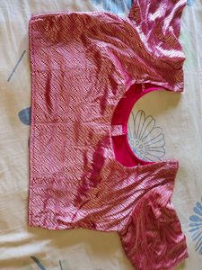 Pink &amp; Gold Sari with Blouse