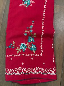 Red Embroidered Salwar Kameez
