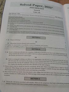 CBSEClass 12 Psychology Question Papers