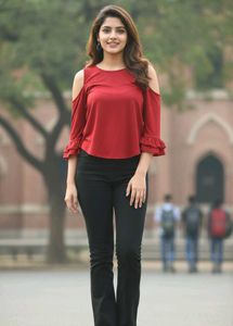 Rust Colour Shoulder Top