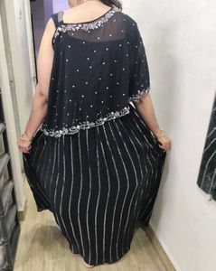 Designer Black &amp; Silver Embellished Set