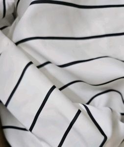 Striped Button-Down  Satin Shirt