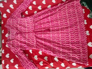 Pink Print Tunic Dress