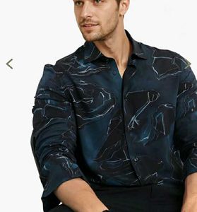 NEW RARE RABBIT Abstract Printed Casual ShirT