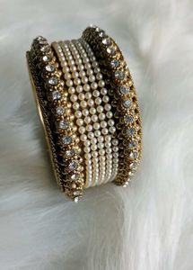 Pearl &amp; Stone Bangle