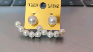 Pearl Ear Cuffs & Stud Earrings